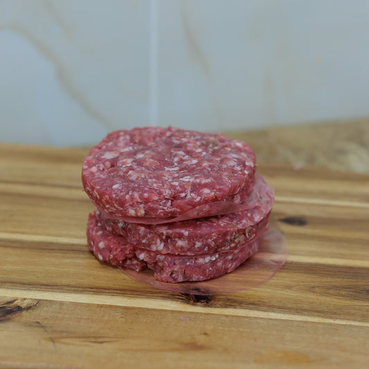 HAMBURGER DI BOVINO 120 g CON FORMAGGIO E AROMI NATURALI